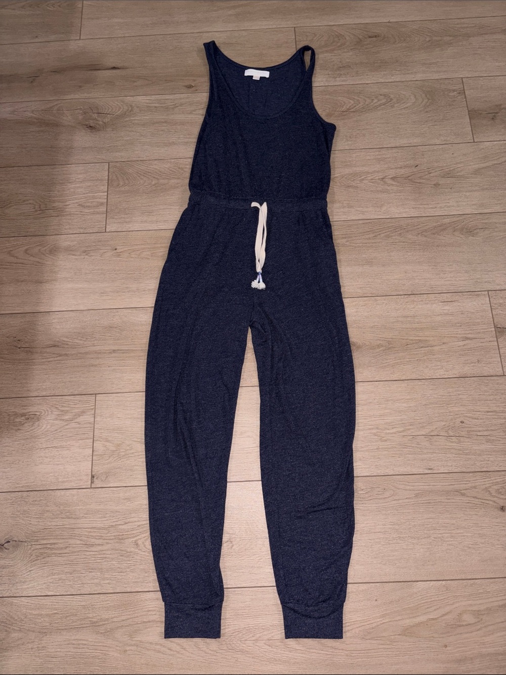Spiritual Gangster Navy Sleeveless Drawstring Jumpsuit